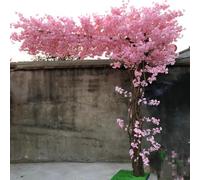 QIANMEI Large Artificial Japanese Cherry Blossom Tree, Extended Tall Plant Beautiful Silk Peach Tree Wishing Tree Fake Flower For Wedding Decor, Office, And Bedroom(2 * 2m/78 * 78in)