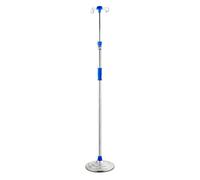 QIANMEI Medical IV Pole Floor Standing IV Pole, Portable Infusion Stand With 4 Hooks, Height Adjustable
