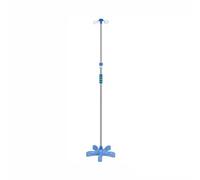 QIANMEI Medical IV Pole Floor Standing IV Pole, Stainless Steel Drip Stand With Sponge Handle, Adjustable Height Infusion Stand For Hospital Clinic Wheelchair Bed