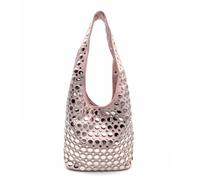 Qiannaura Y2K Hobo Shoulder Bag Punk Studded Top Handle Bag for Women Tote Handbag Fall Trend Purse, Pink