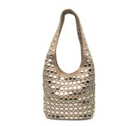 Qiannaura Y2K Hobo Shoulder Bag Punk Studded Top Handle Bag for Women Tote Handbag Fall Trend Purse, Khaki