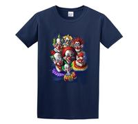 Qianqianzhi Men's Killer Klowns from Outer Space Cotton T Shirt Navy L