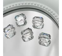 QIANQJL - 5 pieces nail rhinestones on the pointed bottom, 3D mixed shapes, clear nail crystals for nails, phone box, frame and crafts