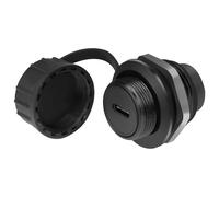 QIANRENON 10Gbps USB C Waterproof Data Adapter USB Type C 3.1 Female to Female Panel Mount Waterproof Connector USB C Feedthrough Bulkhead Mount Socket 50V/1.5A, for Outdoor Data Transfer/Charging