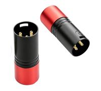 QIANRENON 120Ω DMX Terminator Stabilizer 120 Ohm 3 Pin XLR Lighting Signal Terminal Resistance Connector Male Plug Gold Plated Contact, for DMX512 Stage Lighting System, 2 Pcs