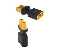 QIANRENON 15A XT30 Model Airplane Model Power Extension Adapter Gold Plated XT30 Male to XT30 Female Lithium Battery Connector Extender, for RC Boat Model Car Model Outdoor Power Supply, 2Pcs