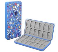 QIANRENON 24 in 1 Game Cassette Magnetic Organizer Case Micro SD Game Card Storage Case, Holds 24 NDS Cassette+24 MicroSD Card, Storage NDS Switch OLED Switch Lite Card, Blue/Astronomical Pattern