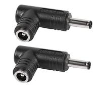 QIANRENON 240W 90 Degree DC5.5x2.5mm to DC4.5x3.0mm Laptop Adapter Tip DC5525 Female to DC4530 Male Right Angle Connector, DC4530 with 0.6mm Center Pin, 240W(19.5V 12.3A), for Notebook Computer, 2Pcs