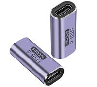 QIANRENON 40Gbps USB C Female to Female Adapter Coupler USB4.0 Type C Connector PD100W Fast Charge Audio/videoTransmission OTG, for Laptop Tablet Phone, 2 PCS