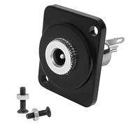 QIANRENON 5.5mm* 2.1mm Panel Mount Adapter DC5.5*2.1mm Female to 2 Pin Solder Terminal Connector DC5521 Solder Socket 50V3A, XLR panel / D-panel Mount, for Security Camera, Set-top Boxe, LED