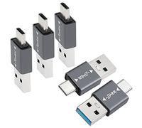 QIANRENON 5Pcs USB 3.1 Male to USB C Male Adapter USB A to USB C Connector,10Gbps,Support OTG Data Synchronization Fast Charging,for Smartphone Laptop Tablet Power Bank