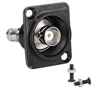 QIANRENON 75 Ohm BNC Panel Mount Connector Adapter BNC Female to Female Panel Feed-Through Connector, XLR Panel/D-type Panel Mount,for Video Security Camera CATV System