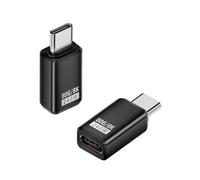 QIANRENON 80Gbps USB C Data Adapter Extender PD240W USB Type C Male to Female Fast Charging Connector USB4 2.0 C Full Function 48V5A 8K@60Hz, Al Alloy Shell, for Thunderbolt 5 Phone Tablet PC, 2Pcs