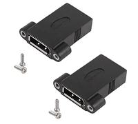 QIANRENON 8K DP1.4 Panel Mount Coupler Displayport Female to Female Straight-through Extension Adapter,for Fixed Mounting on Dashboards or Equipment Panel, 2 Pcs (Screws Included)