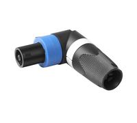 QIANRENON 90° Angle NL4FC Speakon Audio Connector 4Pin Speakon Right Angle Male NL4 Adapter High Power 4 Pole Speaker Twist Lock Plug, for Neutrik NL4FC NL4FX NLT4X NL2FC Amplifier