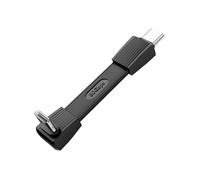 QIANRENON 90° Angle USB C 4.0 Full Featured Ultra Short Cable USB Type C 4.0 Male to Straight Bend Male Fast Charging Data Connector 80Gbps 8K PD240W 48V5A, for Mac Mini Smartphone Tablet, 5cm/2in