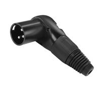 QIANRENON Adjustable 90° Angle XLR Microphone Solder Adaptor 3Pin XLR Male Right Angle Solder Connector Plug, 5 Position Multi Angle Adjustable XLR, for DIY/Repair/XLR Narrow Space Wiring