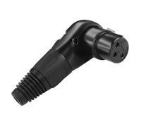 QIANRENON Adjustable 90° Angle XLR Solder Adapter Microphone socket 3Pin XLR Female Right Angle Audio Solder Connector,5 Position Multi Angle Adjustment XLR, for Speaker Cabinet Mixer Amplifier