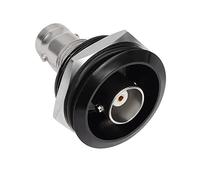 QIANRENON BNC Threaded Fixing Circular Adapter BNC Female to Female Panel Mount Connector BNC Surveillance Module Socket, 75 Ohm, for Surveillance Video Security Camera CATV System.