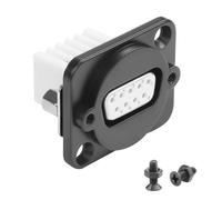 QIANRENON DB9 Solderless Adapter Panel Mount Socket DB9 Female to 9Pin Crimp Terminal Bulkhead Mount Serial Connector D-SUB 9Pin Wiring, with Butt Screw Hole, for Extend RS232/RS485/RS422 Port
