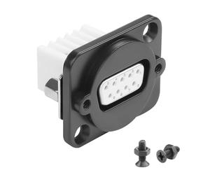 QIANRENON DB9 Solderless Adapter Panel Mount Socket DB9 Female to 9Pin Crimp Terminal Bulkhead Mount Serial Connector D-SUB 9Pin Wiring, with Butt Screw Hole, for Extend RS232/RS485/RS422 Port