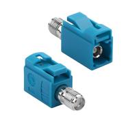 QIANRENON FAKRA Z Jack to SMA Jack Adapter Coaxial RF Connector Converter Water Blue FAKRA Z Female to SMA Female Automotive Antenna Adapter 0-4GHz 50Ω, for 4G/5G Modem Car Vehicle GPS SDARS