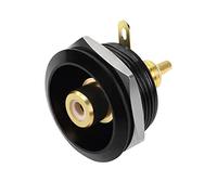 QIANRENON Gold Plated RCA Embedded Threaded Fixed Adapter RCA Female to Solder Terminal Panel Mount Connector RCA Component video solder socket, for TV Subwoofer Speaker Amplifier Phono S/PDIF, White