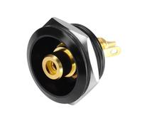 QIANRENON Gold Plated RCA Threaded Fixing Solder Adapter RCA Female Panel Mount Solder AV Connector RCA Component Audio Solder Socket for Audio Phono Speakers Gramophone S/PDIF, (Yellow)