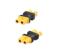 QIANRENON Gold Plated XT30 Female to XT30 Female Model Airplane Power Connector Coupler 15A XT30 Socket to Socket Lithium Battery Extension Adaptor, for Outdoor Mobile Power Boat Car Model, 2Pcs