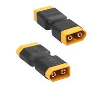QIANRENON Gold plated XT60 Model Airplane Power Connector Extender Plug XT60 Male to XT60 Male Li Battery Extension Adapter 30A, for Air Model RC Li-Po Battery Drone Outdoor Power Supply, 2Pcs