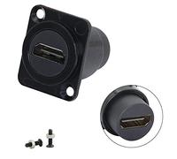 QIANRENON HDMI D Panel Mount Connector Socket - Female to Female Coupler Adapter - HDMI 2.0 Module Pass-through