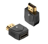 QIANRENON HDMI to Mini HDMI 8K Adapter Converter UHD 2.1 HDMI Male to Mini HDMI Female Gold Plated Connector, 3D 8K@60Hz/4K@120Hz, LED light, for Laptop HDTV Monitor Projector Digital Camera, 2Pcs