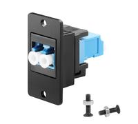QIANRENON LC Fibre Optic Rectangular Panel Mount Network Adapter Duplex LC Female to Female Fixed Installation Fibre Optic Connector LC Mounting Coupler Socket, for FTTH Fibre Optic Communication