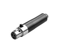 QIANRENON Mini XLR to TRS 3.5mm Wireless Microphone Connector - 3Pin Mini XLR Female to Locking TRS 3.5mm Female Headphone Stereo Adapter, for Lavalier Mic