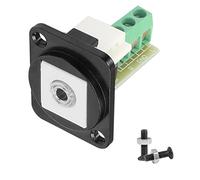 QIANRENON TRS 1/8 Stereo Solderless Crimp Panel Connector TRS 3.5mm Female to Wiring Terminal Coupler,XLR Panel Mount,For Stereo Cable Speakers and Headphones