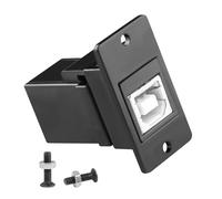 QIANRENON USB B Rectangular Panel Mount Printer Connector USB Type B 2.0 Female to Female Fixed Mount Adapter USB B Bulkhead Mounting Print Socket, Extended Printer Scanner USB B Port