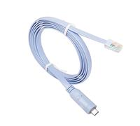 QIANRENON USB-C Cisco Console Cable, USB C to RJ45 Console Serial Debug Cable with FTDI Chip, USB Type C to RJ45 Serial Adapter Cable Compatible with Router, Switch, Firewall, AP (Wireless), 6 ft