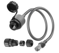 QIANRENON V3 Ethernet Adapter Waterproof Mount Cable for Starlink Gen 3 / Mini Outdoor Waterproof Connector Standard V3 Male to RJ45 Female Converter Plate Front Fixed, Cat6a 1000Mbps, 0.5m/1.6ft