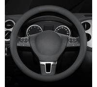 QIANRUIA Car Steering Wheel Cover Leather for Ford Transit Custom 2012-2024, Soft Anti-Slip Breathable Stylish Car Interior Accessory for Women and Men,Black