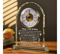 QIANRUNA 100th Birthday Gifts for Women, 100 Year Old Birthday Decorations Clock Gifts for Her, Meaningful Turining 100 Bday Gifts Idea for Women, Men, Friends, Mom, Dad, Sister