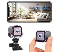 QianShouYan Smart WiFi Mini Spy Camera 1080P HD Hidden Camera Wireless Security Camera with Night Vision, APP Control, Two-Way Audio, Motion Detection & Built-In Battery for Home, Outdoor, Pet