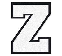 QianSiLi 4.5 Inch Chenille Iron On Letters for Clothes Varsity Letter Patches Embroidered Patch Iron On Patches for Clothing Varsity Jacket Hoodie (White,Z)