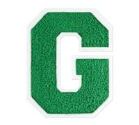 QianSiLi 4.5 Inch Chenille Iron On Letters for Clothes Varsity Letter Patches Embroidered Patch Iron On Patches for Clothing Varsity Jacket Hoodie (Green,G)