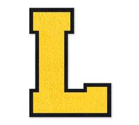 QianSiLi 4.5 Inch Chenille Iron On Letters for Clothes Varsity Letter Patches Embroidered Patch Iron On Patches for Clothing Varsity Jacket Hoodie (Yellow,L)