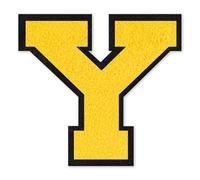 QianSiLi 4.5 Inch Chenille Iron On Letters for Clothes Varsity Letter Patches Embroidered Patch Iron On Patches for Clothing Varsity Jacket Hoodie (Yellow,Y)