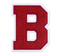 QianSiLi 4.5 Inch Chenille Iron On Letters for Clothes Varsity Letter Patches Embroidered Patch Iron On Patches for Clothing Varsity Jacket Hoodie (Red,B)