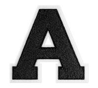 QianSiLi 6.0 Inch Chenille Iron On Letters for Clothes Varsity Letter Patches Embroidered Patch Iron On Patches for Clothing Jacket/Hoodie/Varsity (Black,A)
