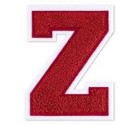 QianSiLi 6.0 Inch Chenille Iron On Letters for Clothes Varsity Letter Patches Embroidered Patch Iron On Patches for Clothing Jacket/Hoodie/Varsity (Red,Z)