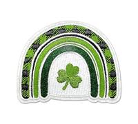 QianSiLi St Patricks Day Accessories - 3 Inch Saint Patrick Embroidered Patch Irish Clover Lucky Shamrock Iron On/Sew On Patches for Clothing, T-Shirt, Backpacks, Hats, Jeans, Jackets Bags DIY Craft