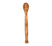 QIANSSE Natural Olive Wood Honey Dipper Sticks | Mini Wooden Honey Spoon & Drizzler Durable Small Honey Dipper Silicone & Wooden Honey Sticks for Pure Honey